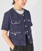【イエナ/IENA】のデニムライクツイードヘリテージジャケット ネイビー|ID: prp329100004505344 ipo3291000000031797801