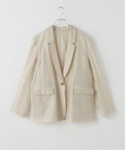 【ジャーナルスタンダード レサージュ/journal standard L'essage】のシアーテーラードジャケット 人気、トレンドファッション・服の通販 founy(ファニー) ファッション Fashion レディースファッション Fashion for Women アウター Coat / Outerwear Collection レディースジャケット・軽アウター Jackets テーラードジャケット / 通勤・きれいめスタイル Tailored Jackets & Blazers 2025年 2025 2025春夏・S/S Spring/Summer 2025 SS25 シアー Sheer, See-Through ジャケット Jacket, Outerwear プリント Print, Printed Pattern 夏 Summer thumbnail ベージュ|ID: prp329100004505345 ipo3291000000032692262