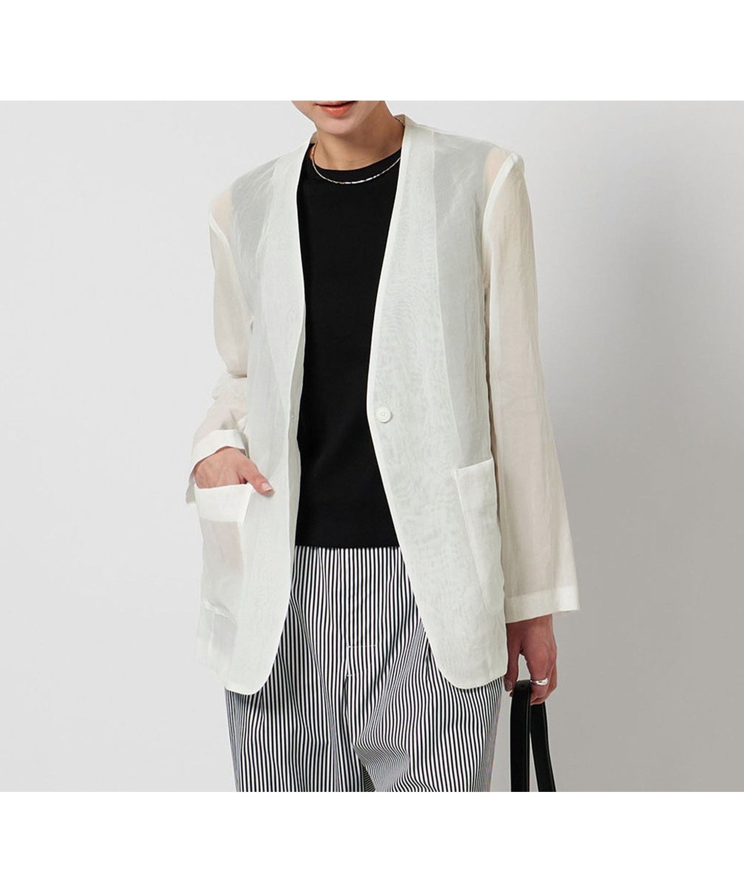 【ユナイテッドアローズ/UNITED ARROWS】のシアー ジャケット インテリア・キッズ・メンズ・レディースファッション・服の通販 founy(ファニー) 　ファッション　Fashion　レディースファッション　Fashion for Women　アウター　Coat / Outerwear Collection　レディースジャケット・軽アウター　Jackets　オーガンジー　Organza Fabric　シアー　Sheer, See-Through　ジャケット　Jacket, Outerwear　エレガント 上品　Elegant　WHITE|ID: prp329100004505384 ipo3291000000033047228