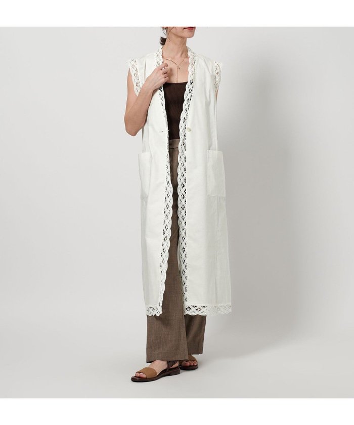 【ビューティ&ユース ユナイテッドアローズ/BEAUTY&YOUTH / UNITED ARROWS】のバテンレース ロング ジレ インテリア・キッズ・メンズ・レディースファッション・服の通販 founy(ファニー) https://founy.com/ ファッション Fashion レディースファッション WOMEN アウター Coat Outerwear トップス・カットソー Tops/Tshirt ベスト/ジレ Gilets/Vests カッティング Cutting シンプル Simple スカーフ Scarf タンク Tank 定番 Standard ハーフ Half フェミニン Feminine ブロード Broad 羽織 Haori 無地 Plain Color レース Race ロング Long おすすめ Recommend 夏 Summer |ID: prp329100004505385 ipo3291000000031798176