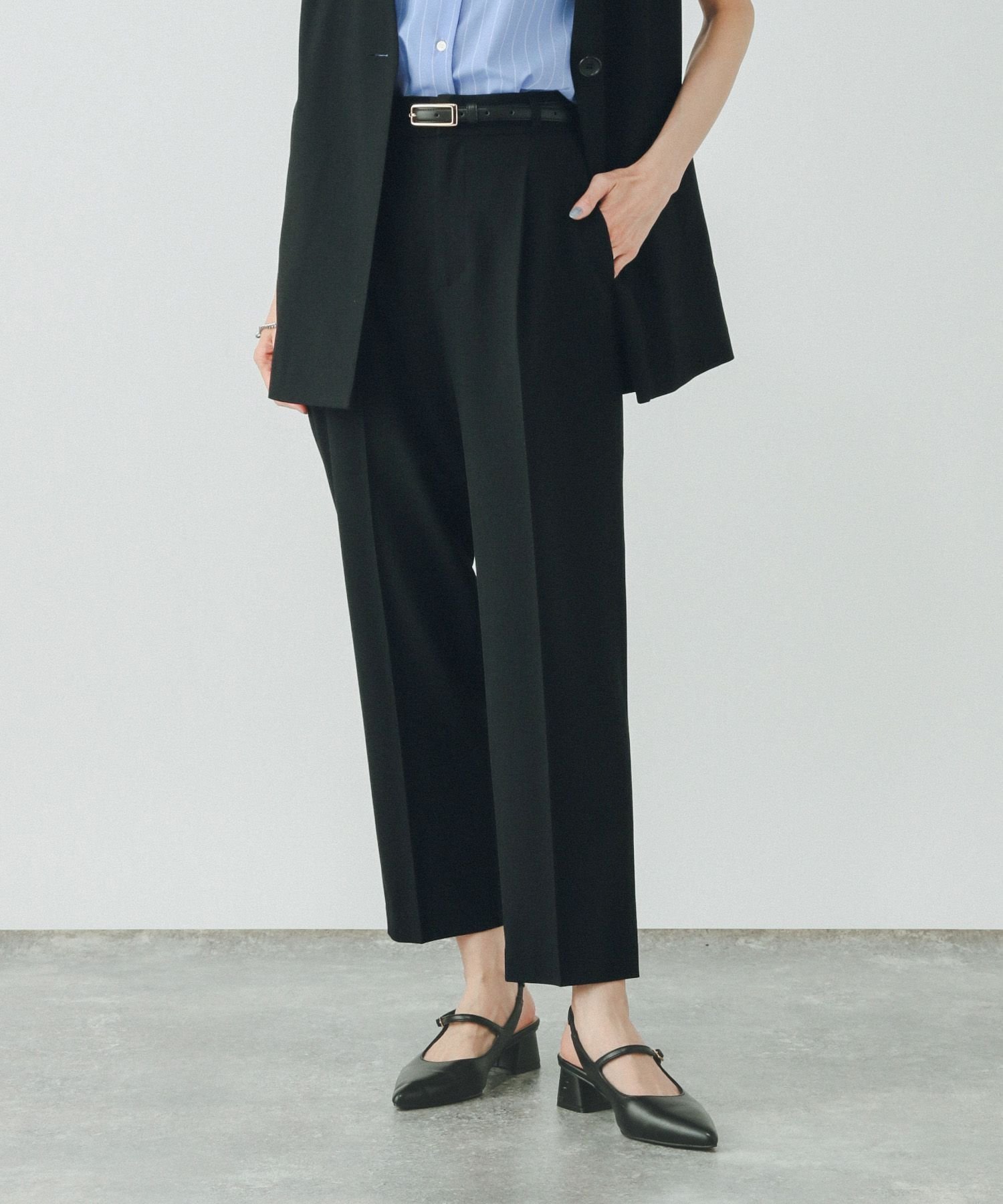 【グローバルワーク/GLOBAL WORK】のウツクシルエットDRYテーパードパンツ/289056 インテリア・キッズ・メンズ・レディースファッション・服の通販 founy(ファニー) 　ファッション　Fashion　レディースファッション　WOMEN　パンツ　Pants　キャップ　Cap　ジップ　Zip　ジャケット　Jacket　ストレッチ　Stretch　セットアップ　Set Up　センター　Center　人気　Popularity　フラット　Flat　フロント　Front　ポケット　Pocket　ミドル　Middle　リラックス　Relax　夏　Summer　ブラック09|ID: prp329100004505598 ipo3291000000031937485