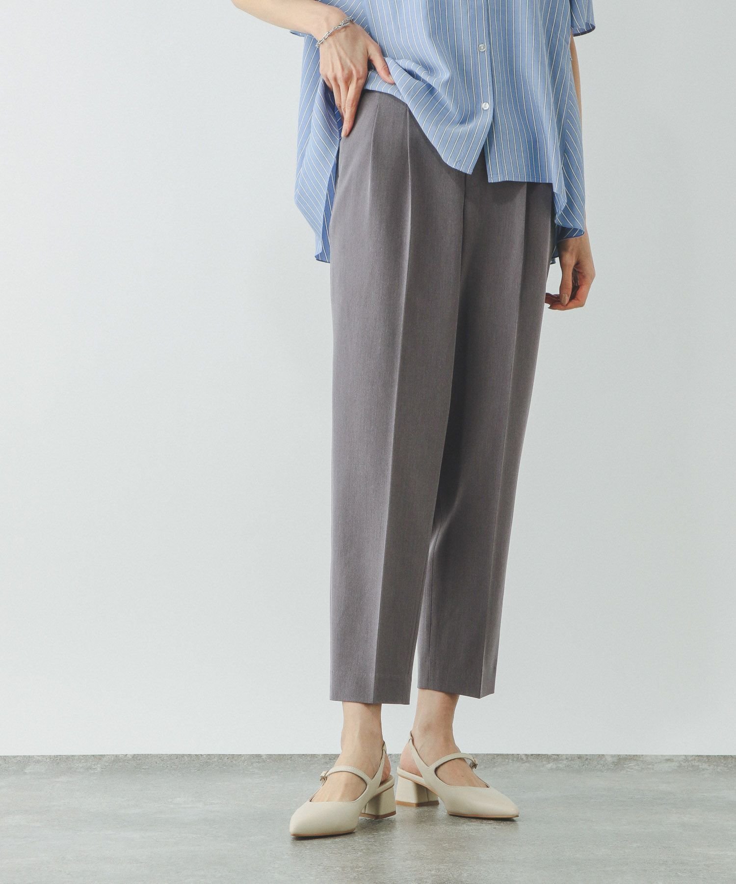【グローバルワーク/GLOBAL WORK】のウツクシルエットDRYテーパードパンツ/289056 インテリア・キッズ・メンズ・レディースファッション・服の通販 founy(ファニー) 　ファッション　Fashion　レディースファッション　WOMEN　パンツ　Pants　キャップ　Cap　ジップ　Zip　ジャケット　Jacket　ストレッチ　Stretch　セットアップ　Set Up　センター　Center　人気　Popularity　フラット　Flat　フロント　Front　ポケット　Pocket　ミドル　Middle　リラックス　Relax　夏　Summer　ミドルグレー15|ID: prp329100004505598 ipo3291000000031937487