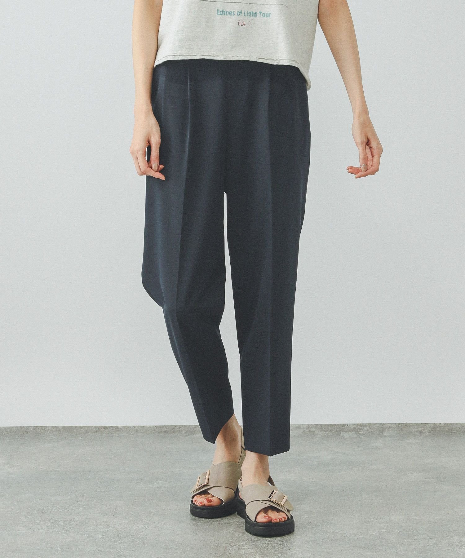 【グローバルワーク/GLOBAL WORK】のウツクシルエットDRYテーパードパンツ/289056 インテリア・キッズ・メンズ・レディースファッション・服の通販 founy(ファニー) 　ファッション　Fashion　レディースファッション　WOMEN　パンツ　Pants　キャップ　Cap　ジップ　Zip　ジャケット　Jacket　ストレッチ　Stretch　セットアップ　Set Up　センター　Center　人気　Popularity　フラット　Flat　フロント　Front　ポケット　Pocket　ミドル　Middle　リラックス　Relax　夏　Summer　ネイビー88|ID: prp329100004505598 ipo3291000000031937493