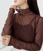 【その他のブランド/Other】の【ベストセラー/全20色展開】メロウハイネックシアーインナートップス ダークブラウン|ID: prp329100004505599 ipo3291000000032306801