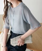 【ディスコート/Discoat】の【新色追加!/WEB限定】前後2WAYラメプリーツシアーT スカイブルー|ID: prp329100004505693 ipo3291000000031847301
