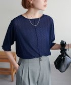 【ディスコート/Discoat】の【新色追加!/WEB限定】前後2WAYラメプリーツシアーT ネイビー|ID: prp329100004505693 ipo3291000000031847302