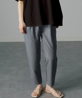 【ラナン/Ranan】のひんやり!機能付麻調美脚タックテーパード 人気、トレンドファッション・服の通販 founy(ファニー) ファッション Fashion レディースファッション WOMEN ストレッチ Stretch フロント Front 夏 Summer 楽ちん Easy 洗える Washable |ID:prp329100004505694