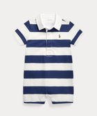 【ラルフローレン/RALPH LAUREN / KIDS】の(ベビー)ストライプド コットン ラグビー ショートオール 人気、トレンドファッション・服の通販 founy(ファニー) ファッション Fashion キッズファッション KIDS ショート Short ジャージー Jersey ツイル Twill ベビー Baby ボーダー Border ラバー Rubber 半袖 Short Sleeve thumbnail 999マルチカラー|ID: prp329100004505702 ipo3291000000031969906