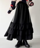 【ジュノア/JUNOAH】のサイドライントラックティアードスカート ブラック|ID: prp329100004505767 ipo3291000000032254411