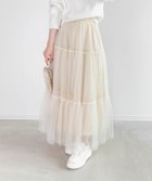 【ランダ/RANDA】の【選べる丈感】ドットチュールティアードスカート CREAM|ID: prp329100004505791 ipo3291000000032254387