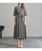 【ガール/GIRL】のレース切替えビスチェ風フレアロング丈 結婚式 ワンピース パーティードレス GRY|ID: prp329100004505959 ipo3291000000032748433