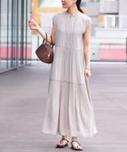 【ビームス ハート/BEAMS HEART】の【洗濯機OK】スキッパー ティアードワンピース 25SS フレンチスリーブ BEIGE|ID: prp329100004505983 ipo3291000000032370250