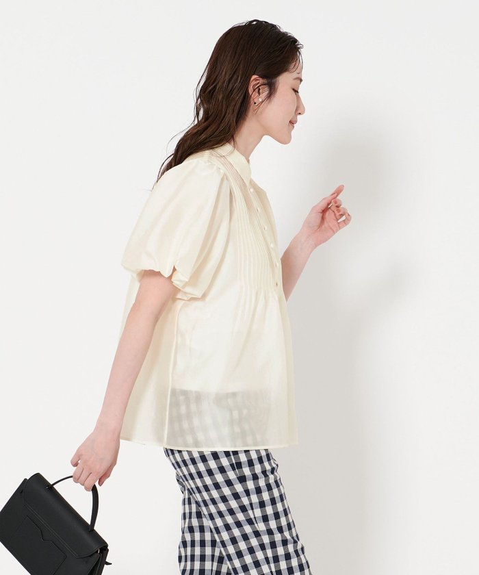 【ユナイテッドアローズ/UNITED ARROWS】のシルキーピンタック ショートスリーブ ブラウス インテリア・キッズ・メンズ・レディースファッション・服の通販 founy(ファニー) https://founy.com/ ファッション Fashion レディースファッション WOMEN トップス・カットソー Tops/Tshirt シャツ/ブラウス Shirts/Blouses ショート Short スリーブ Sleeve タイトスカート Tight Skirt バランス Balance バルーン Balloon ボトム Bottom ヨーク Yoke ワイド Wide エレガント 上品 Elegant |ID: prp329100004506662 ipo3291000000031953837