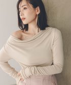 【アニュアンス/anuans】のギャザードレープカットトップス BEIGE|ID: prp329100004506860 ipo3291000000032721494