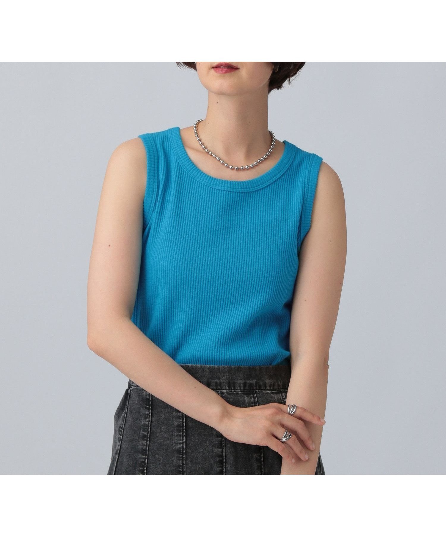 【レプシィム ローリーズファーム/LEPSIM LOWRYS FARM】のスラブリブタンク2 インテリア・キッズ・メンズ・レディースファッション・服の通販 founy(ファニー) 　ファッション　Fashion　レディースファッション　Fashion for Women　おすすめ　Recommended / Our Picks　インナー　Innerwear　キャミワンピース　Cami Dress, Slip Dress　タンク　Tank Top, Sleeveless Top　ベスト　Vest, Waistcoat　夏　Summer　春　Spring　S/S・春夏　SS, Spring/Summer, Warm Season　ブルー85|ID: prp329100004507009 ipo3291000000033073319