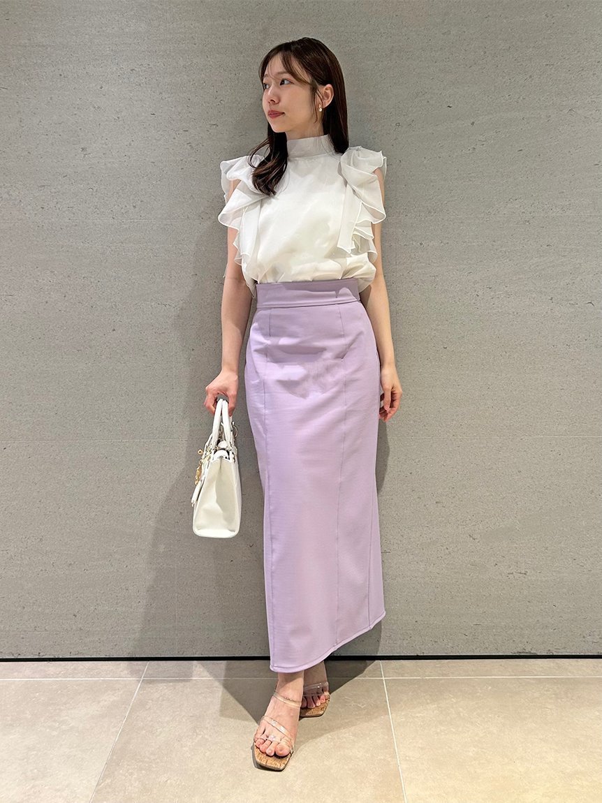 【スナイデル/SNIDEL】のシンプルタイトスカート インテリア・キッズ・メンズ・レディースファッション・服の通販 founy(ファニー) 　ファッション　Fashion　レディースファッション　WOMEN　スカート　Skirt　おすすめ　Recommend　エレガント 上品　Elegant　シンプル　Simple　ストレッチ　Stretch　ストレート　Straight　タイトスカート　Tight Skirt　ドット　Dot　ラベンダー　Lavender　無地　Plain Color　LAV[071]|ID: prp329100004507079 ipo3291000000031979844
