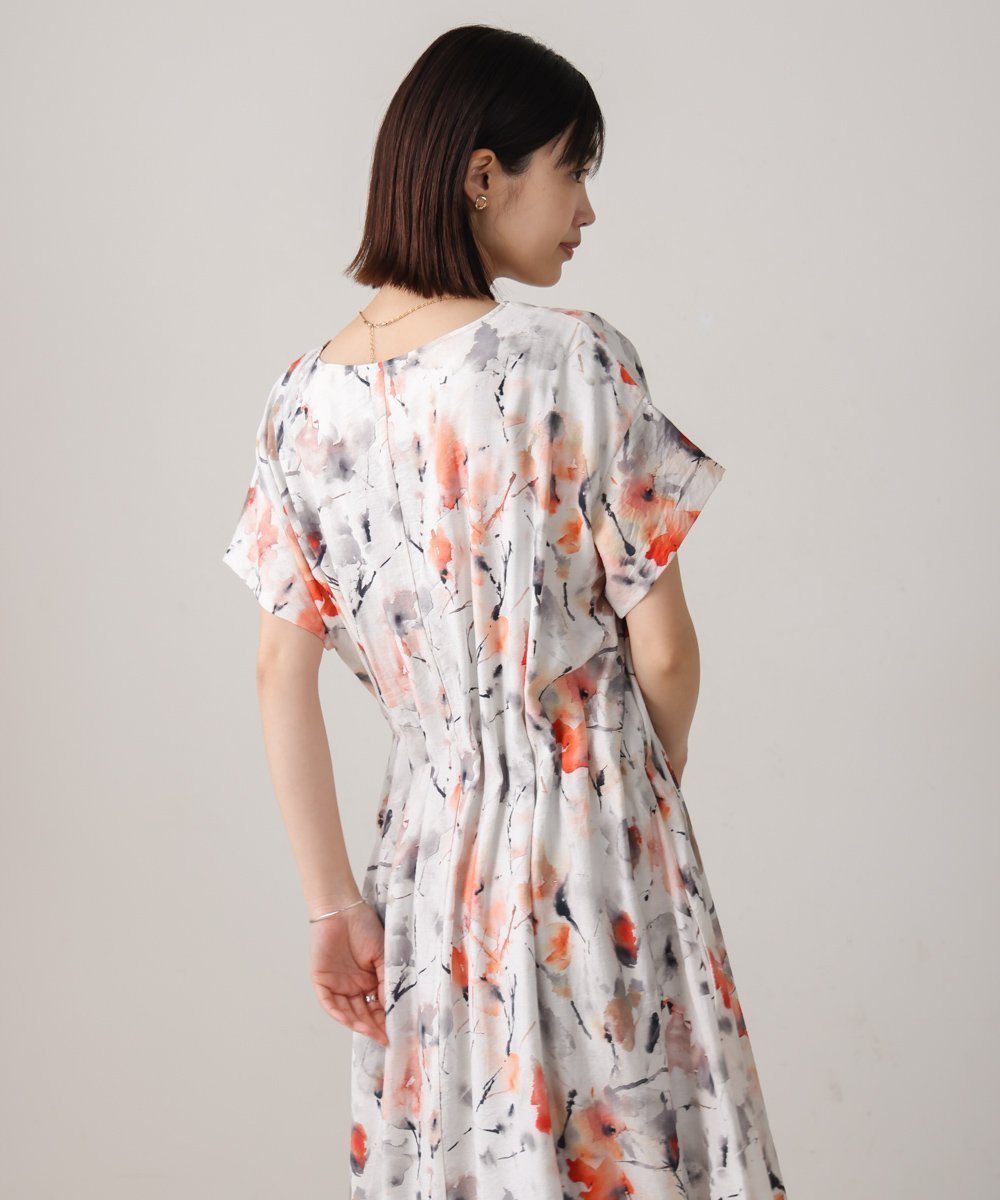 【バブ ブージュルード/Bab Bou Jeloud】のブレンドフラワードロストワンピース インテリア・キッズ・メンズ・レディースファッション・服の通販 founy(ファニー) 　ファッション　Fashion　レディースファッション　WOMEN　ワンピース　Dress　ジャケット　Jacket　プリント　Print　再入荷　Restock/Back In Stock/Re Arrival　GRAY|ID: prp329100004507157 ipo3291000000031881159