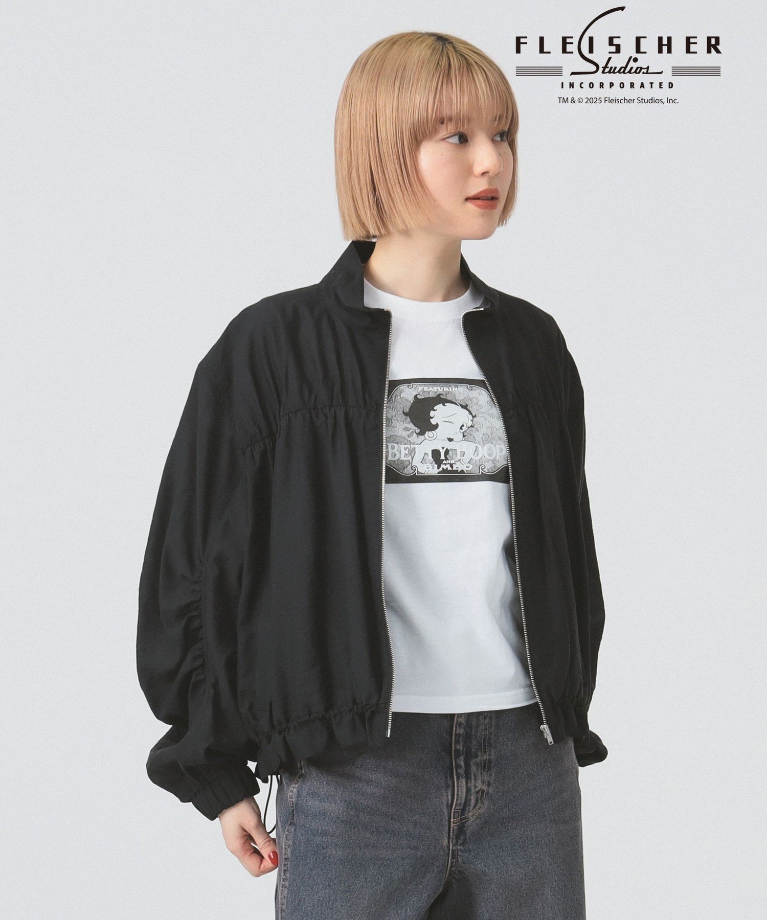 【ビームス ウイメン/BEAMS】のシアー ギャザー ブルゾン インテリア・キッズ・メンズ・レディースファッション・服の通販 founy(ファニー) 　ファッション　Fashion　レディースファッション　WOMEN　アウター　Coat Outerwear　ブルゾン　Blouson/Jackets　おすすめ　Recommend　ギャザー　Gather　シアー　Sheer　シンプル　Simple　スタンド　Stand　スポーティ　Sporty　ドローコード　Draw Cord　ブルゾン　Blouson　BLACK|ID: prp329100004507604 ipo3291000000031817668