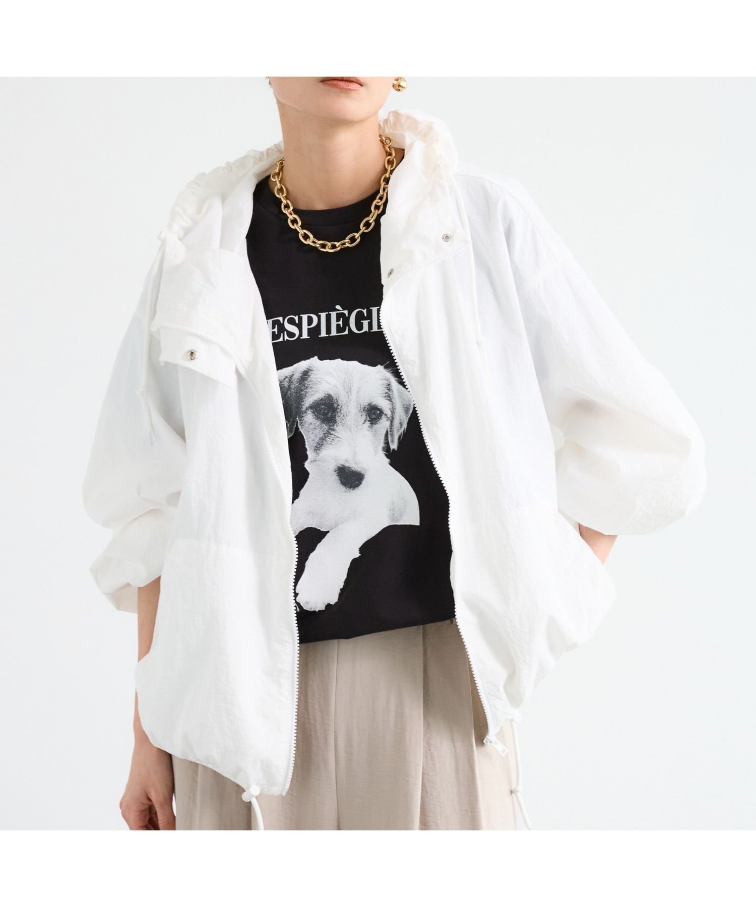 【バンヤードストーム/BARNYARDSTORM】のUVカットライトブルゾン UVカット インテリア・キッズ・メンズ・レディースファッション・服の通販 founy(ファニー) 　ファッション　Fashion　レディースファッション　WOMEN　アウター　Coat Outerwear　ブルゾン　Blouson/Jackets　おすすめ　Recommend　スタンド　Stand　スポーティ　Sporty　バランス　Balance　フォルム　Form　ブルゾン　Blouson　ボトム　Bottom　マキシ　Maxi　ワイド　Wide　旅行　Travel　ホワイト|ID: prp329100004507643 ipo3291000000031817894