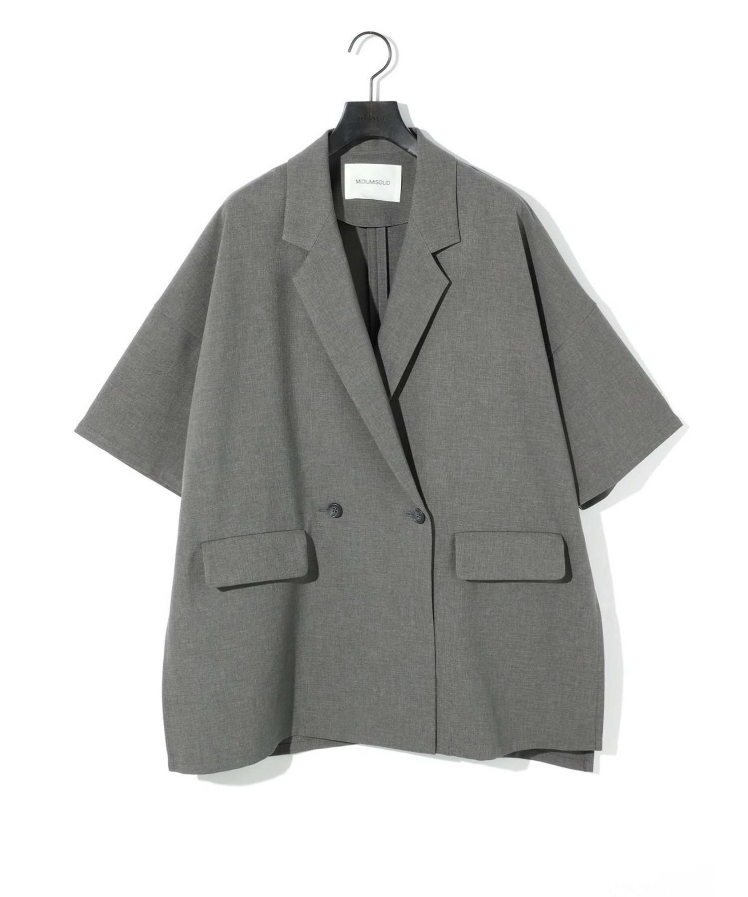 【マーコート/MARcourt】のMIDIUMISOLID for Ladies ライトワイドジャケット インテリア・キッズ・メンズ・レディースファッション・服の通販 founy(ファニー) 　ファッション　Fashion　レディースファッション　WOMEN　アウター　Coat Outerwear　ジャケット　Jackets　ジャケット　Jacket　ストレート　Straight　スリット　Slit　セットアップ　Set Up　フロント　Front　ベスト　Vest　ボトム　Bottom　ポケット　Pocket　ワイド　Wide　吸水　Water Absorption　夏　Summer　グレー|ID: prp329100004507649 ipo3291000000031817917