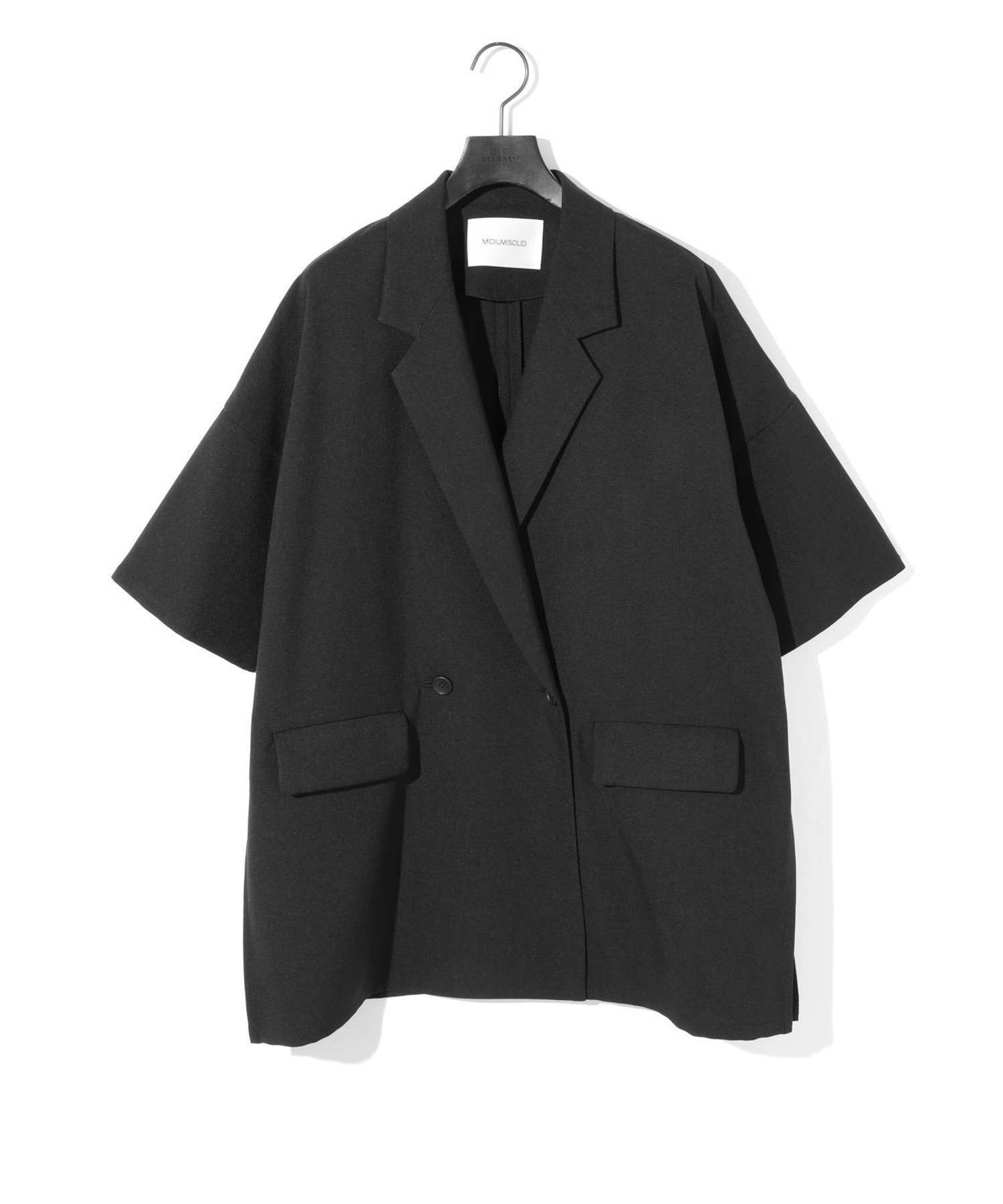 【マーコート/MARcourt】のMIDIUMISOLID for Ladies ライトワイドジャケット インテリア・キッズ・メンズ・レディースファッション・服の通販 founy(ファニー) 　ファッション　Fashion　レディースファッション　WOMEN　アウター　Coat Outerwear　ジャケット　Jackets　ジャケット　Jacket　ストレート　Straight　スリット　Slit　セットアップ　Set Up　フロント　Front　ベスト　Vest　ボトム　Bottom　ポケット　Pocket　ワイド　Wide　吸水　Water Absorption　夏　Summer　ブラック|ID: prp329100004507649 ipo3291000000031817918