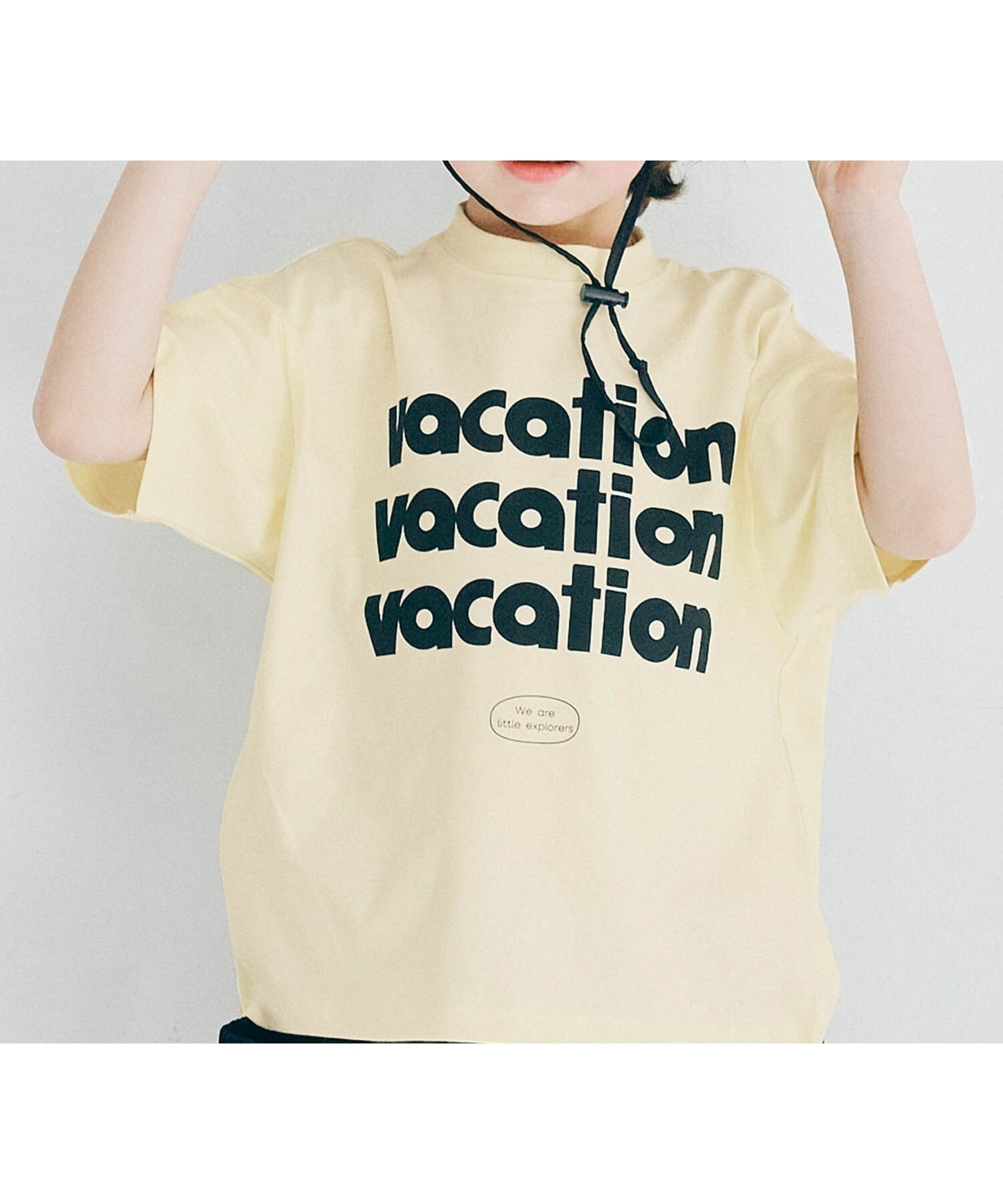 【その他のブランド/Other】のWe love VACATION2柄シンプルロゴTシャツ インテリア・キッズ・メンズ・レディースファッション・服の通販 founy(ファニー) 　ファッション　Fashion　キッズファッション　Fashion for Kids　おすすめ　Recommended / Our Picks　シンプル　Simple, Minimal　夏　Summer　アイボリー|ID: prp329100004508619 ipo3291000000032625266