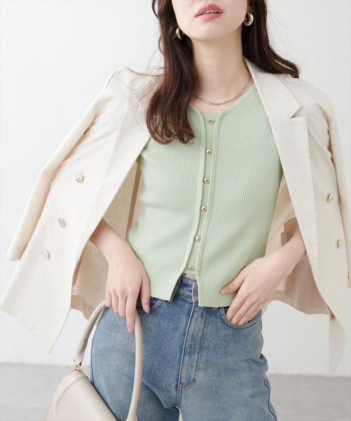 【ナチュラルクチュール/natural couture】の前あきカーデ風ニット インテリア・キッズ・メンズ・レディースファッション・服の通販 founy(ファニー) https://founy.com/ ファッション Fashion レディースファッション WOMEN トップス・カットソー Tops/Tshirt ニット Knit Tops 2025年 2025 2025春夏・S/S Ss,Spring/Summer,2025 カーディガン Cardigan コンパクト Compact シンプル Simple スラックス Slacks センター Center ダウン Down デニム Denim フレア Flare フロント Front エレガント 上品 Elegant |ID: prp329100004508661 ipo3291000000031964589