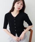 【ナチュラルクチュール/natural couture】の前あきカーデ風ニット ブラック|ID: prp329100004508661 ipo3291000000031964596