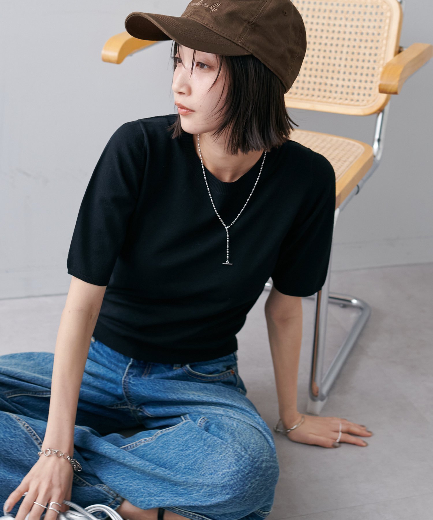 【ディスコート/Discoat】のサラモチ半袖プルオーバー《WEB限定カラーあり》 インテリア・キッズ・メンズ・レディースファッション・服の通販 founy(ファニー) 　ファッション　Fashion　レディースファッション　WOMEN　トップス・カットソー　Tops/Tshirt　プルオーバー　Pullover　インナー　Inner　コンパクト　Compact　シンプル　Simple　ベーシック　Basic　半袖　Short Sleeve　夏　Summer　春　Spring　S/S・春夏　Ss・Spring/Summer　ブラック|ID: prp329100004508683 ipo3291000000031992612