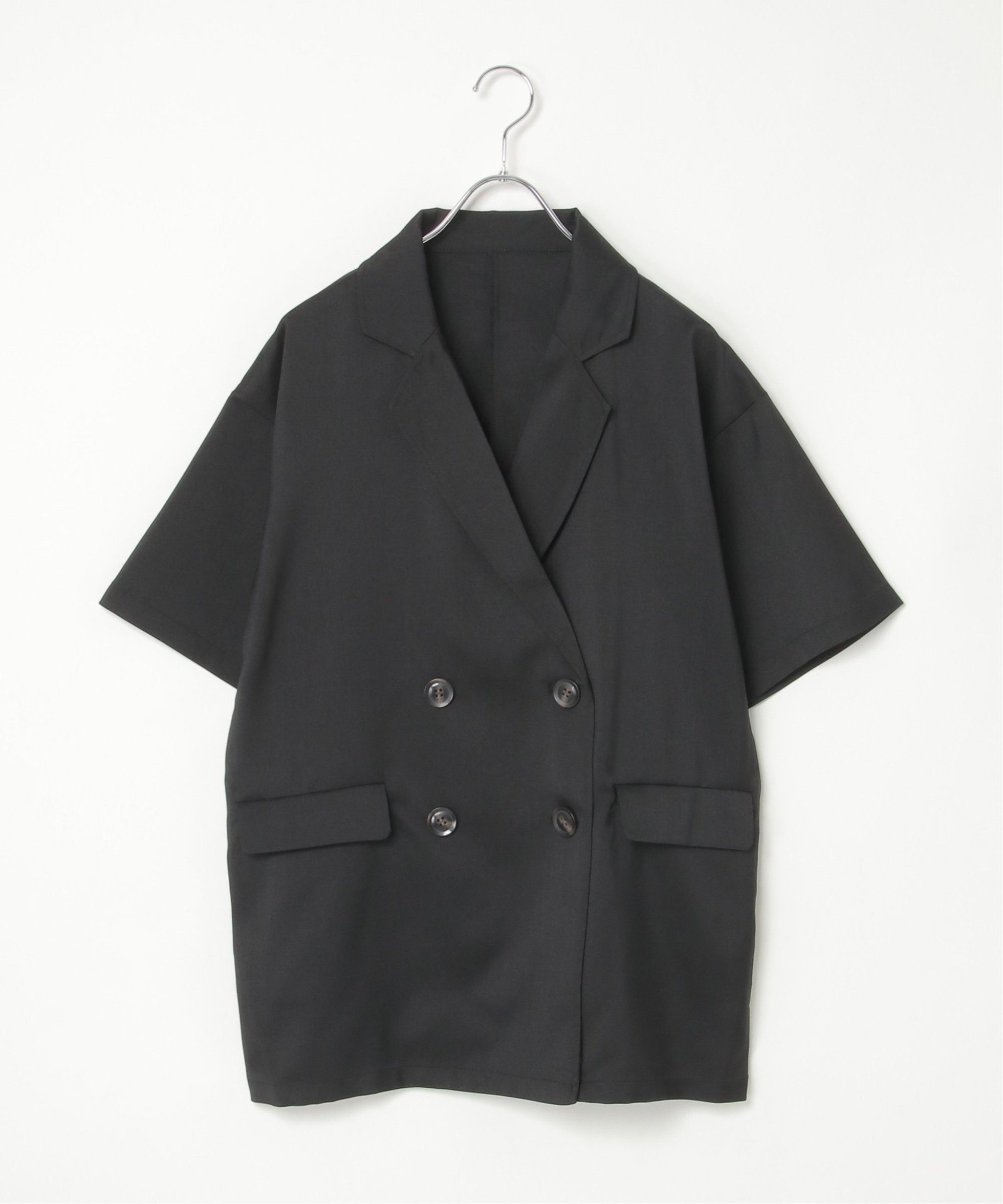 【ヴァンス エクスチェンジ/VENCE EXCHANGE】のヘザーツイルハーフスリーブジャケット 人気、トレンドファッション・服の通販 founy(ファニー) 　ファッション　Fashion　レディースファッション　Fashion for Women　アウター　Coat / Outerwear Collection　レディースジャケット・軽アウター　Jackets　おすすめ　Recommended / Our Picks　なめらか　Smooth, Silky Texture　シンプル　Simple, Minimal　ジャケット　Jacket, Outerwear　ストレート　Straight, Straight Cut　タンク　Tank Top, Sleeveless Top　デニム　Denim, Jeans Material　エレガント 上品　Elegant　半袖　Short Sleeve, Half Sleeve　夏　Summer　 other-1|ID: prp329100004508906 ipo3291000000032391558