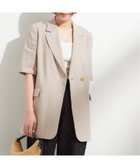 【ジャーナルスタンダード レサージュ/journal standard L'essage】の《追加》リネンハーフスリーブジャケット ナチュラル|ID:prp329100004508923