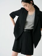 【ミースロエ/MIESROHE】のカラミ織りハーフスリーブジャケット BLK[009]|ID: prp329100004508928 ipo3291000000032756029