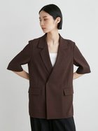 【ミースロエ/MIESROHE】のカラミ織りハーフスリーブジャケット BRW[058]|ID: prp329100004508928 ipo3291000000032756031
