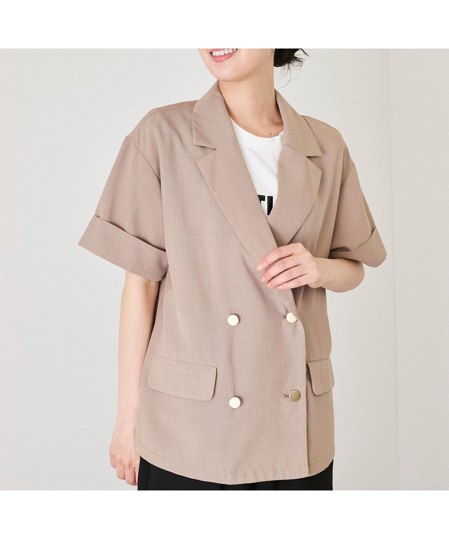 【ジャイロ/JAYRO】の半袖テーラードジャケット インテリア・キッズ・メンズ・レディースファッション・服の通販 founy(ファニー) 　ファッション　Fashion　レディースファッション　WOMEN　アウター　Coat Outerwear　ジャケット　Jackets　テーラードジャケット　Tailored Jackets　おすすめ　Recommend　キャミワンピース　Cami Dress　ポケット　Pocket　半袖　Short Sleeve　夏　Summer　春　Spring　S/S・春夏　Ss・Spring/Summer　羽織　Haori　ブラウン系(23)|ID: prp329100004508988 ipo3291000000031913554