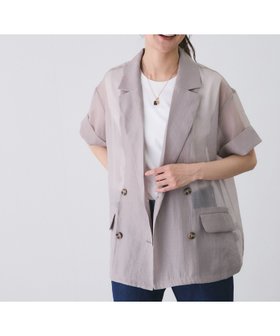 【ジャイロ/JAYRO】の半袖テーラードジャケット 人気、トレンドファッション・服の通販 founy(ファニー) ファッション Fashion レディースファッション Fashion for Women アウター Coat / Outerwear Collection レディースジャケット・軽アウター Jackets テーラードジャケット / 通勤・きれいめスタイル Tailored Jackets & Blazers おすすめ Recommended / Our Picks シアー Sheer, See-Through シンプル Simple, Minimal タンク Tank Top, Sleeveless Top デニム Denim, Jeans Material トレンド Trend, Trending Now ポケット Pocket, Pocket Detail エレガント 上品 Elegant 半袖 Short Sleeve, Half Sleeve 夏 Summer 春 Spring S/S・春夏 SS, Spring/Summer, Warm Season |ID:prp329100004508988