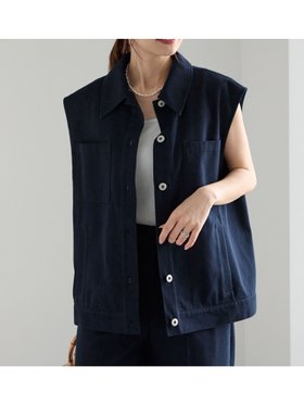 【テチチ/Te chichi】のデニムライクジレ(セットアップ可) 人気、トレンドファッション・服の通販 founy(ファニー) ファッション Fashion レディースファッション WOMEN アウター Coat Outerwear トップス・カットソー Tops/Tshirt ベスト/ジレ Gilets/Vests セットアップ Set Up デニム Denim ワイド Wide |ID:prp329100004508995