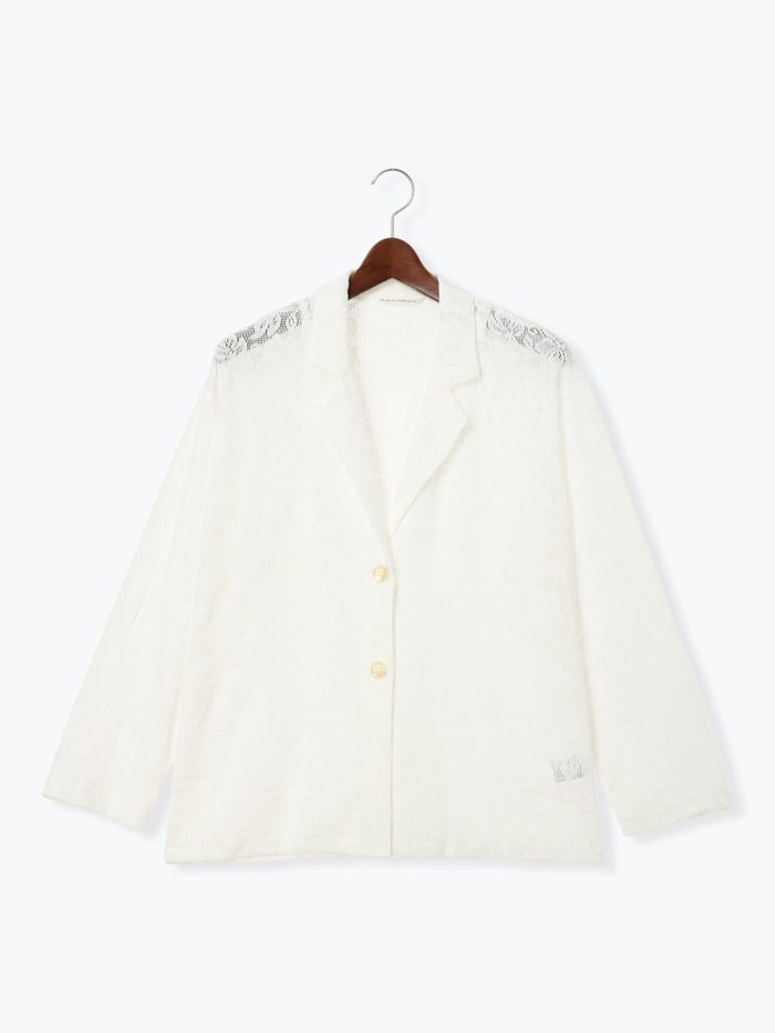 【テチチ/Te chichi】の【セットアップ可】レーステーラードジャケット《2025summer catalog item》 インテリア・キッズ・メンズ・レディースファッション・服の通販 founy(ファニー) https://founy.com/ ファッション Fashion レディースファッション WOMEN アウター Coat Outerwear ジャケット Jackets テーラードジャケット Tailored Jackets 2025年 2025 2025春夏・S/S Ss,Spring/Summer,2025 セットアップ Set Up レース Race エレガント 上品 Elegant 夏 Summer 雑誌 Magazine |ID: prp329100004508996 ipo3291000000031832673