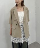 【アルシーヴ/archives】のハーフスリーブ麻調テーラードジャケット BEIGE|ID: prp329100004508999 ipo3291000000031832689