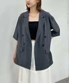 【アルシーヴ/archives】のハーフスリーブ麻調テーラードジャケット GRAY|ID: prp329100004508999 ipo3291000000031832693
