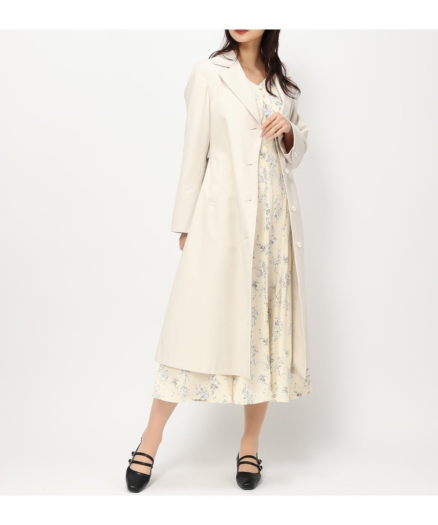 【ミッシュマッシュ/MISCH MASCH】の【2024春夏新作】シングルパールコート/MM418603 インテリア・キッズ・メンズ・レディースファッション・服の通販 founy(ファニー) 　ファッション　Fashion　レディースファッション　WOMEN　アウター　Coat Outerwear　コート　Coats　2024年　2024　2024春夏・S/S　Ss,Spring/Summer,2024　パール　Pearl　フェミニン　Feminine　フロント　Front　夏　Summer　春　Spring　S/S・春夏　Ss・Spring/Summer　ベージュ|ID: prp329100004509005 ipo3291000000032385218