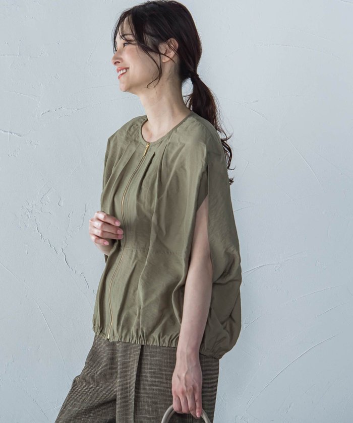 【ロートレ アモン/LAUTRE AMONT】の【WEB限定】スリットスリーブノーカラーブルゾン≪手洗い可能≫ インテリア・キッズ・メンズ・レディースファッション・服の通販 founy(ファニー) https://founy.com/ ファッション Fashion レディースファッション WOMEN アウター Coat Outerwear ブルゾン Blouson/Jackets シンプル Simple ジップ Zip スリット Slit スリーブ Sleeve フレンチ French ブルゾン Blouson 夏 Summer 春 Spring |ID: prp329100004509008 ipo3291000000031832783