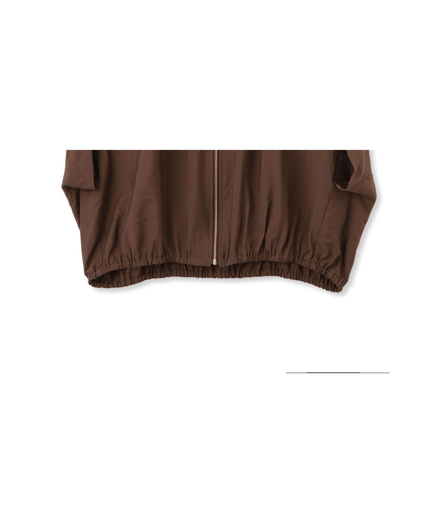 【ロートレ アモン/LAUTRE AMONT】の【WEB限定】スリットスリーブノーカラーブルゾン≪手洗い可能≫ インテリア・キッズ・メンズ・レディースファッション・服の通販 founy(ファニー) 　ファッション　Fashion　レディースファッション　WOMEN　アウター　Coat Outerwear　ブルゾン　Blouson/Jackets　シンプル　Simple　ジップ　Zip　スリット　Slit　スリーブ　Sleeve　フレンチ　French　ブルゾン　Blouson　夏　Summer　春　Spring　ブラウン|ID: prp329100004509008 ipo3291000000032047509