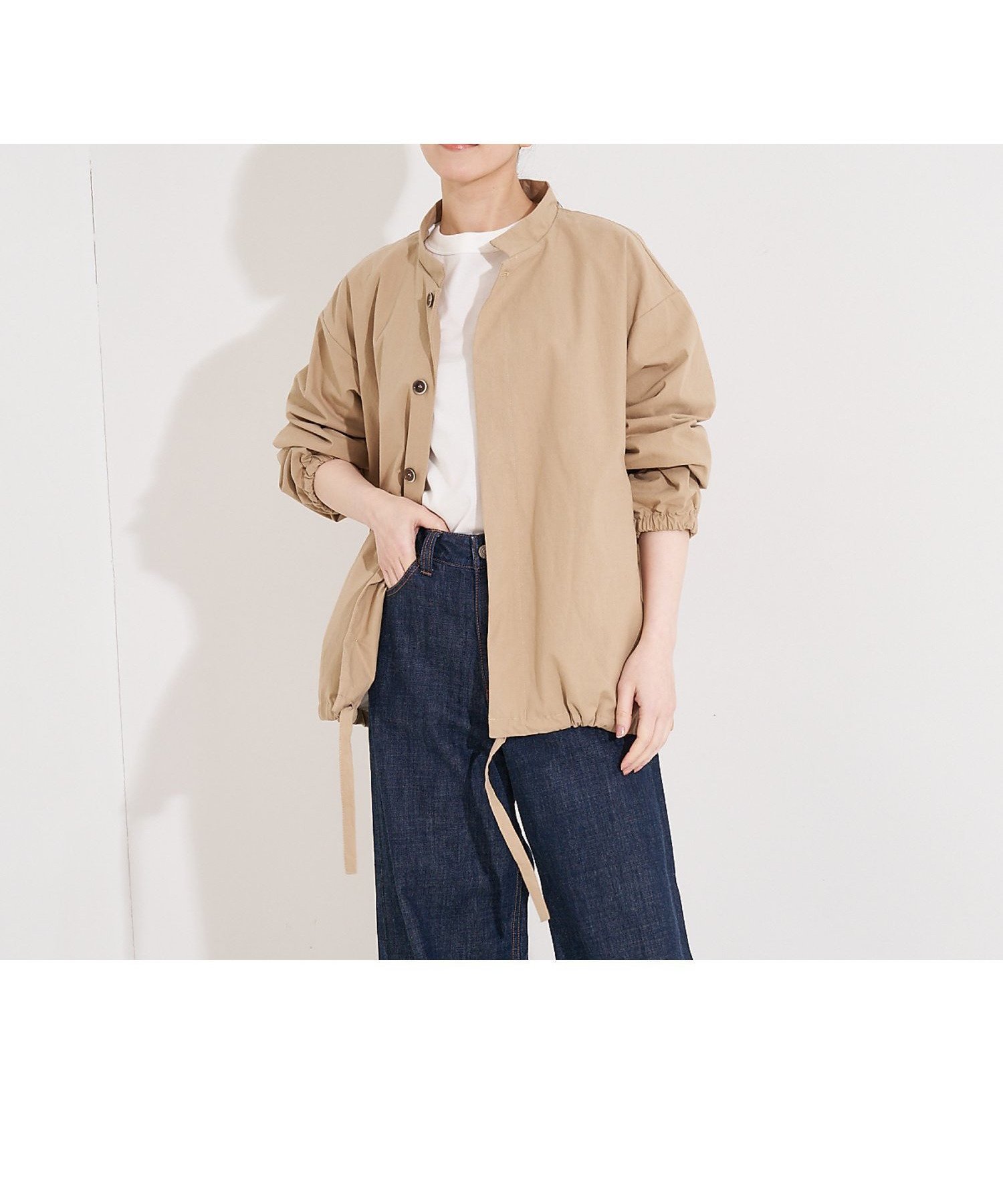【コレックス/collex】の【yarmo】 Drawstring Jacket/ドローストリングジャケット インテリア・キッズ・メンズ・レディースファッション・服の通販 founy(ファニー) 　ファッション　Fashion　レディースファッション　WOMEN　アウター　Coat Outerwear　ジャケット　Jackets　ドローコード　Draw Cord　ダークベージュ|ID: prp329100004509012 ipo3291000000031832809
