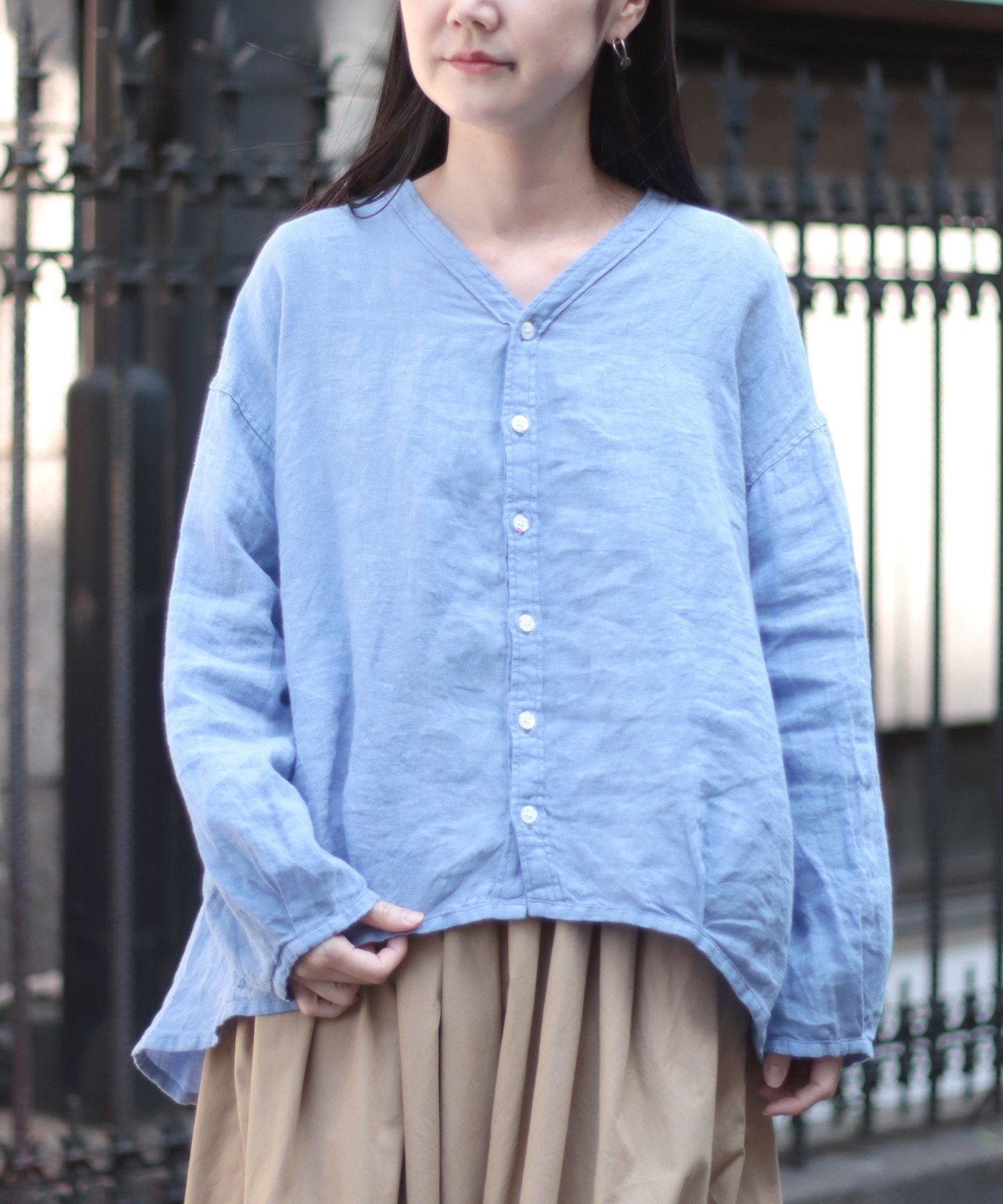 【ドミンゴ/DOMINGO】のリネンキャンバス カルディガンシャツ インテリア・キッズ・メンズ・レディースファッション・服の通販 founy(ファニー) 　ファッション　Fashion　レディースファッション　Ladies' Fashion Online　トップス・カットソー　Tops/Tshirt　シャツ/ブラウス　Shirts/Blouses　カーディガン　Cardigan　キャンバス　Canvas　タートルネック　Turtleneck　バランス　Balance　ファブリック　Fabric　リネン　Linen　夏　Summer　ラベンダー|ID: prp329100004509094 ipo3291000000032691784