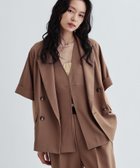 【インディヴィ/INDIVI】の【接触冷感/セットアップ対応】イージーダブルブレストジャケット キャメルブラウン|ID: prp329100004509416 ipo3291000000031838511