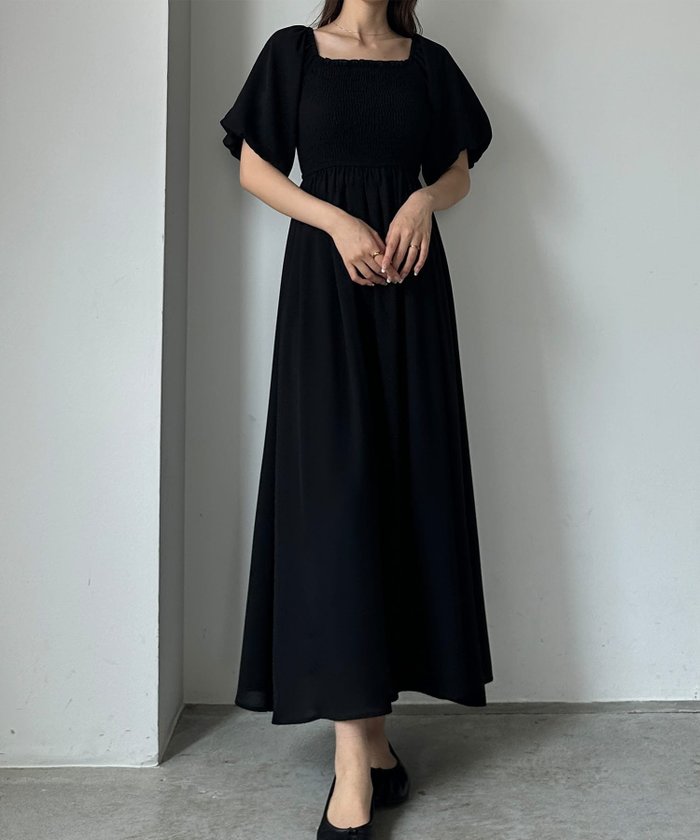 【ジュノア/JUNOAH】のLouere パフスリーブワンピース インテリア・キッズ・メンズ・レディースファッション・服の通販 founy(ファニー) https://founy.com/ ファッション Fashion レディースファッション WOMEN ワンピース Dress |ID: prp329100004509557 ipo3291000000031943664