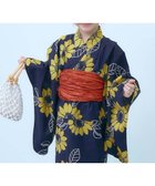 【デビロック/devirock / KIDS】の着付けかんたん 兵児帯付き浴衣 浴衣 25SS 002-ヒマワリ-ネイビー|ID: prp329100004509892 ipo3291000000031910090