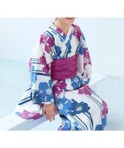 【デビロック/devirock / KIDS】の着付けかんたん 兵児帯付き浴衣 浴衣 25SS 003-縞花-ブルー|ID: prp329100004509892 ipo3291000000031910092