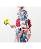 【デビロック/devirock / KIDS】の着付けかんたん 兵児帯付き浴衣 浴衣 25SS 004-縞花-ピンク|ID: prp329100004509892 ipo3291000000031910093
