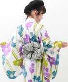 【デビロック/devirock / KIDS】の着付けかんたん 兵児帯付き浴衣 浴衣 25SS 005-縞花-パープル|ID: prp329100004509892 ipo3291000000031910094